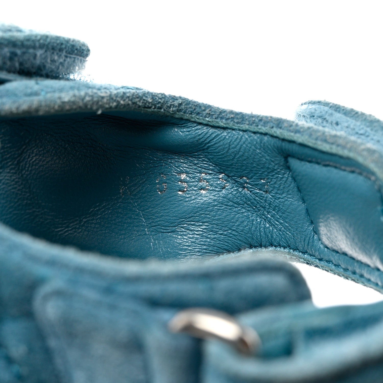 Chanel Suede Calfskin Velcro Dad Sandals 35 Blue 6 of 8