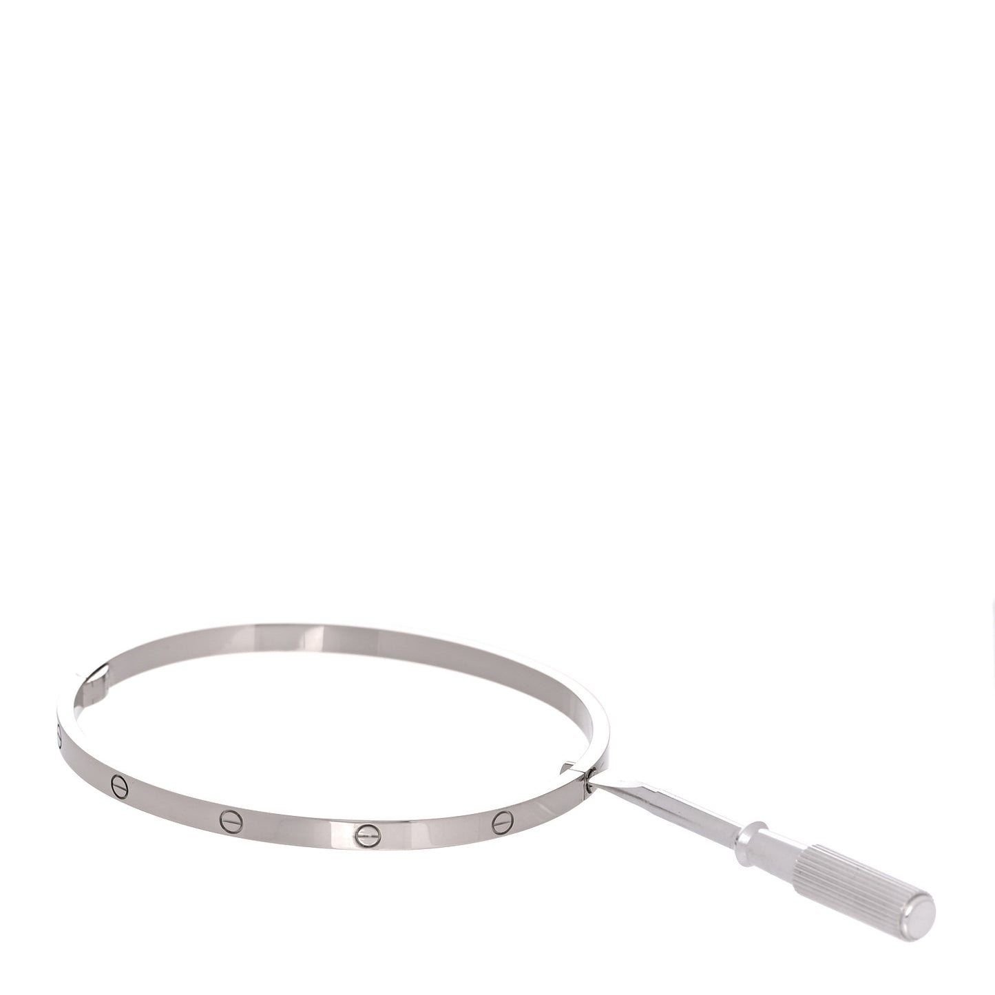 18K White Gold Small LOVE Bracelet 18