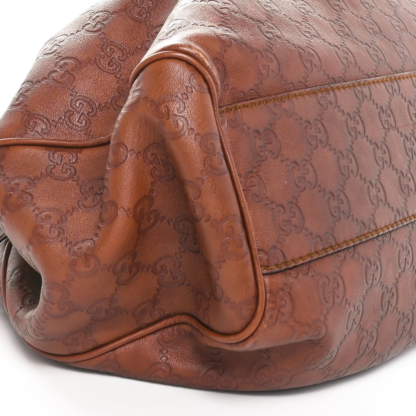 Metallic Guccissima Medium Sukey Tote Brown