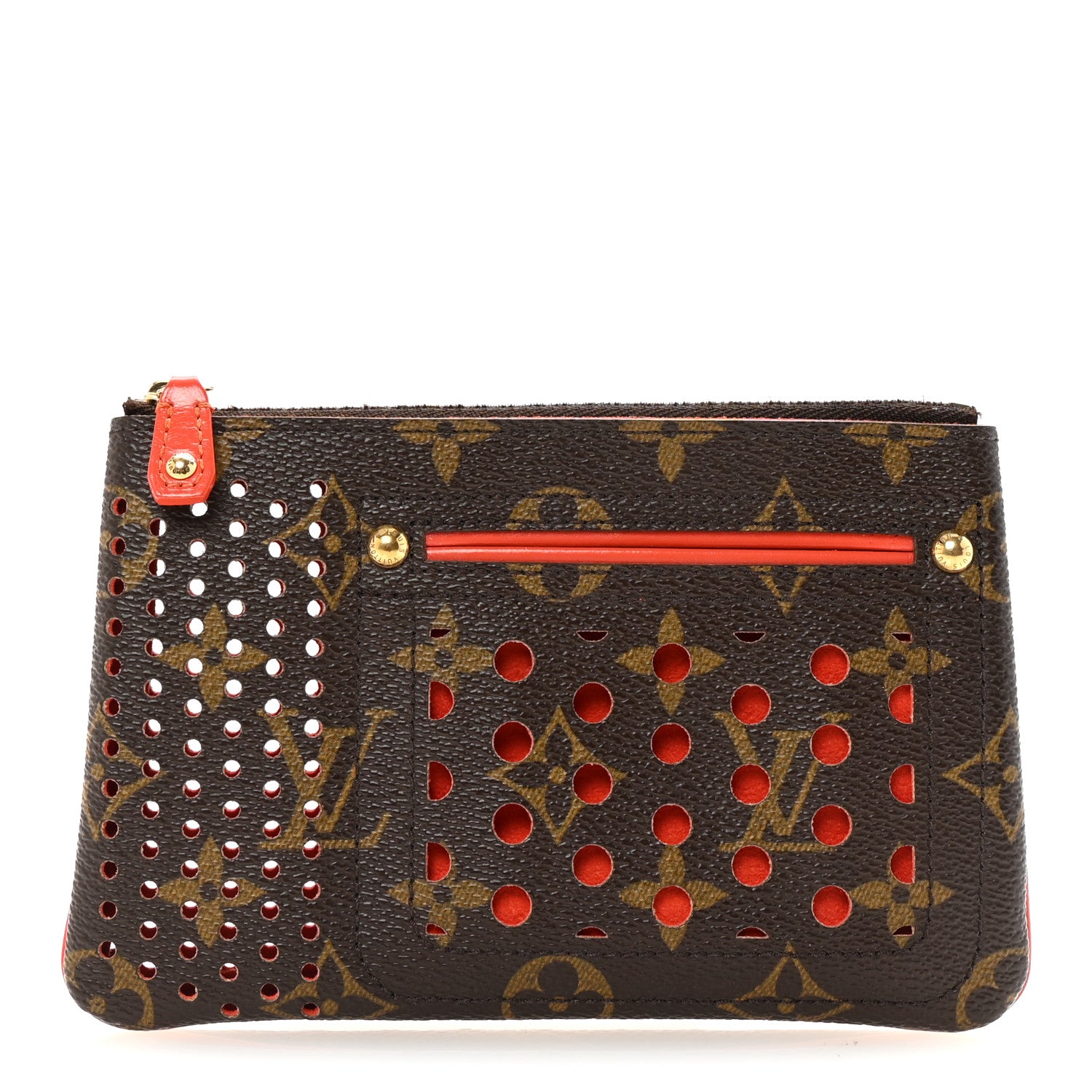 Louis Vuitton Monogram Perforated Pochette Plat Orange 1 of 6