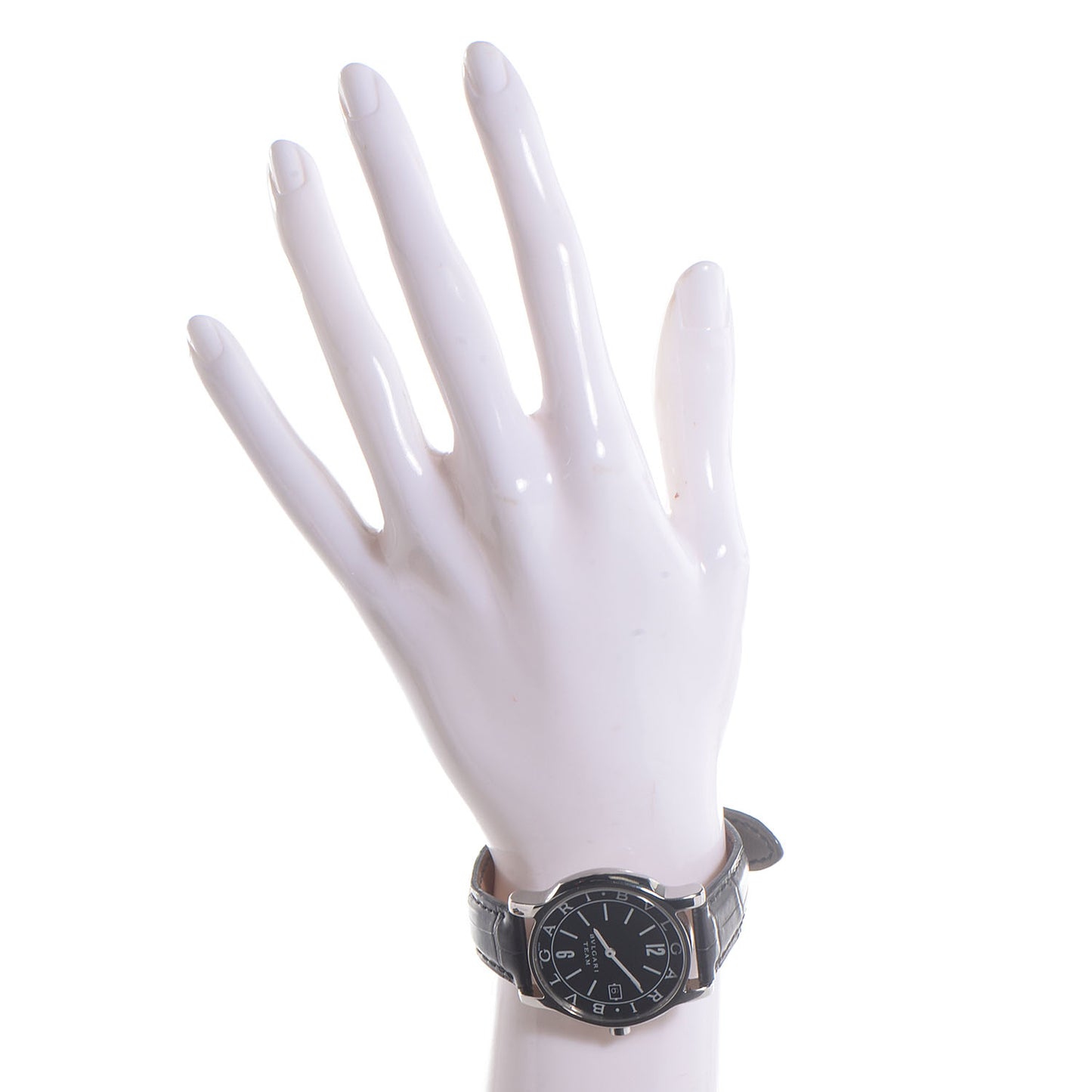 Stainless Steel Alligator 35mm Solotempo Quartz Watch Black