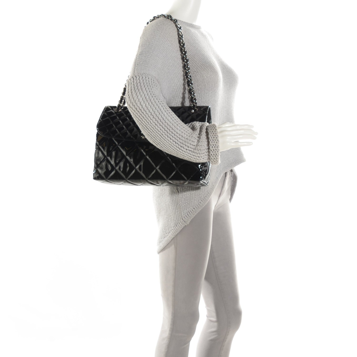 Chanel Vinyl Quilted In the Business Flap Bag Black 2 of 8