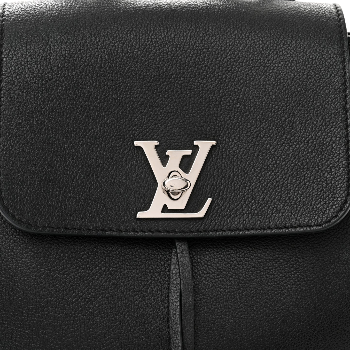 Calfskin Lockme Backpack Black