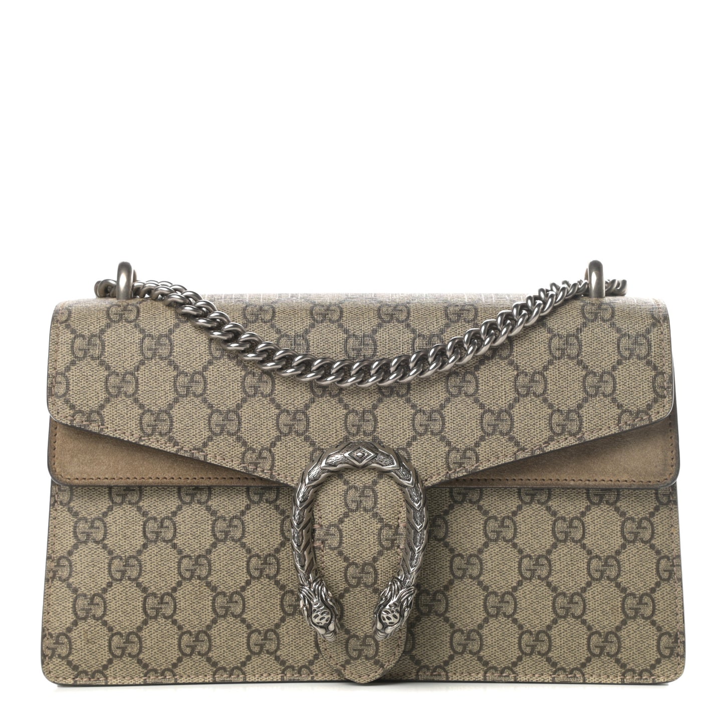 GG Supreme Monogram Small Dionysus Shoulder Bag Taupe
