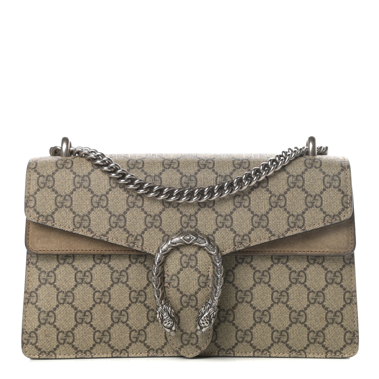 Gucci GG Supreme Monogram Small Dionysus Shoulder Bag Taupe 1 of 15