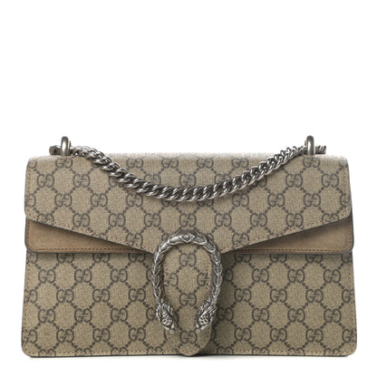 Gucci GG Supreme Monogram Small Dionysus Shoulder Bag Taupe 1 of 15