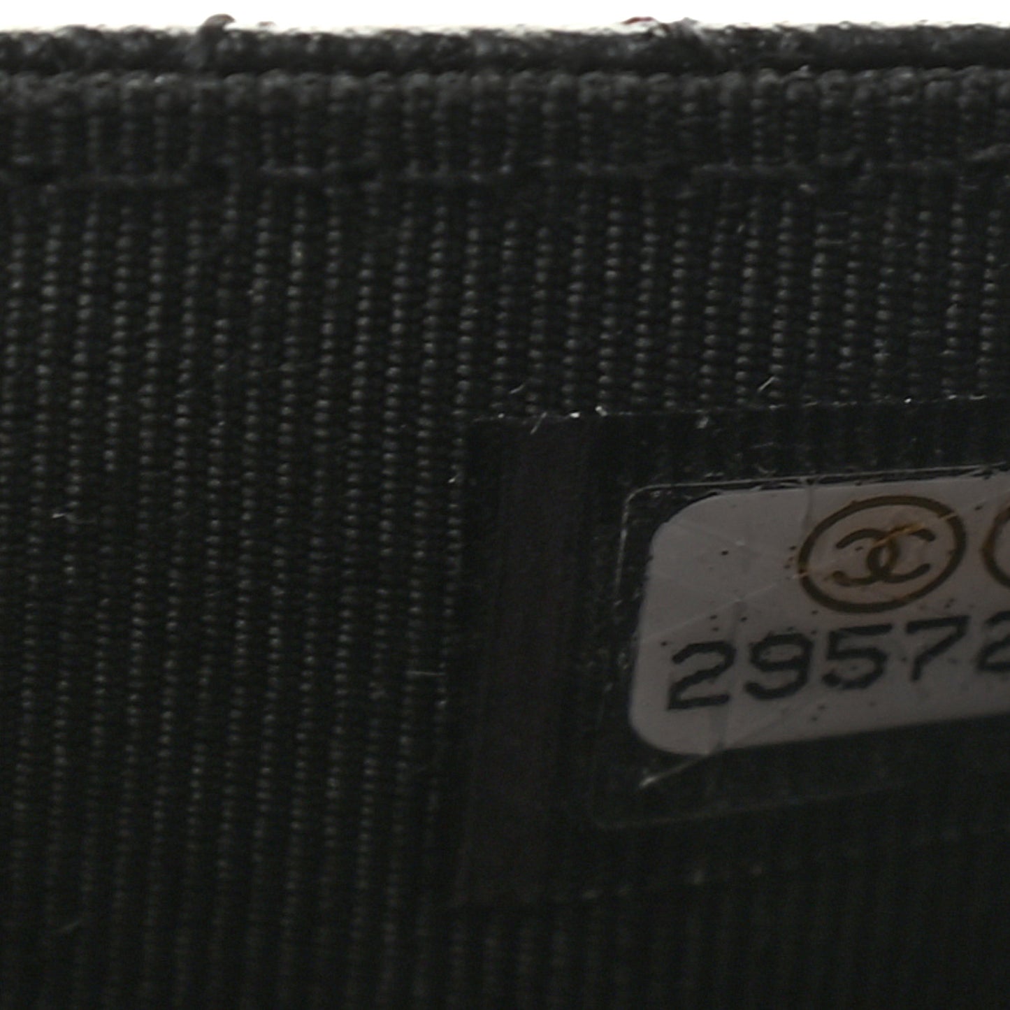 Grained Calfskin Quilted CC Box Flap Wallet Black