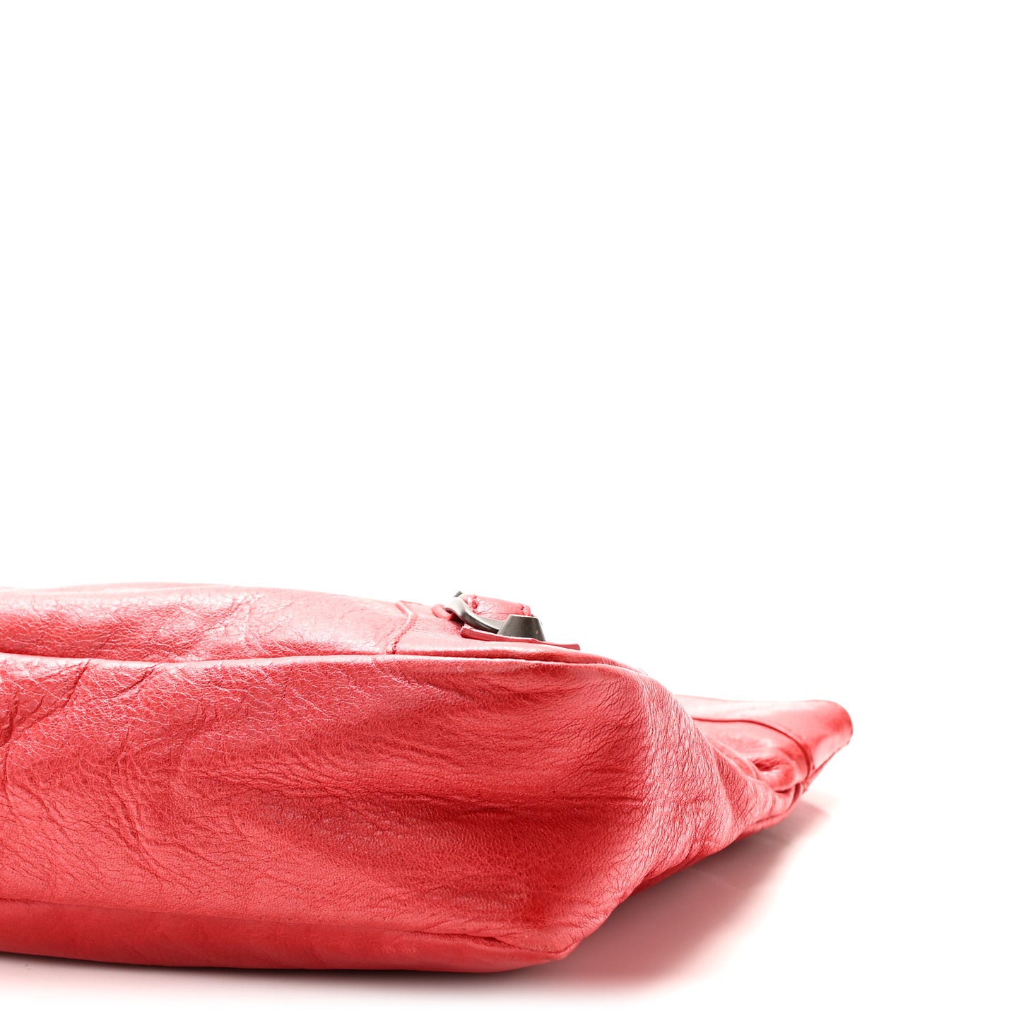 Agneau Classic Hardware Premier Clutch Rouge Coquelicot