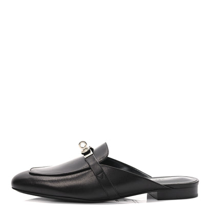Hermes Goatskin Oz Mules 38.5 Black 1 of 9