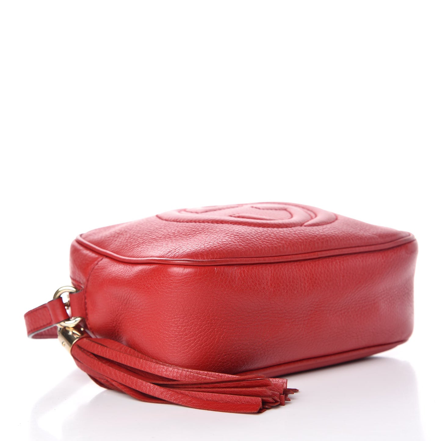 Pebbled Calfskin Small Soho Disco Bag Tabasco Red