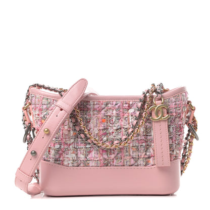 Chanel Tweed Calfskin Small Gabrielle Hobo Light Pink 1 of 11
