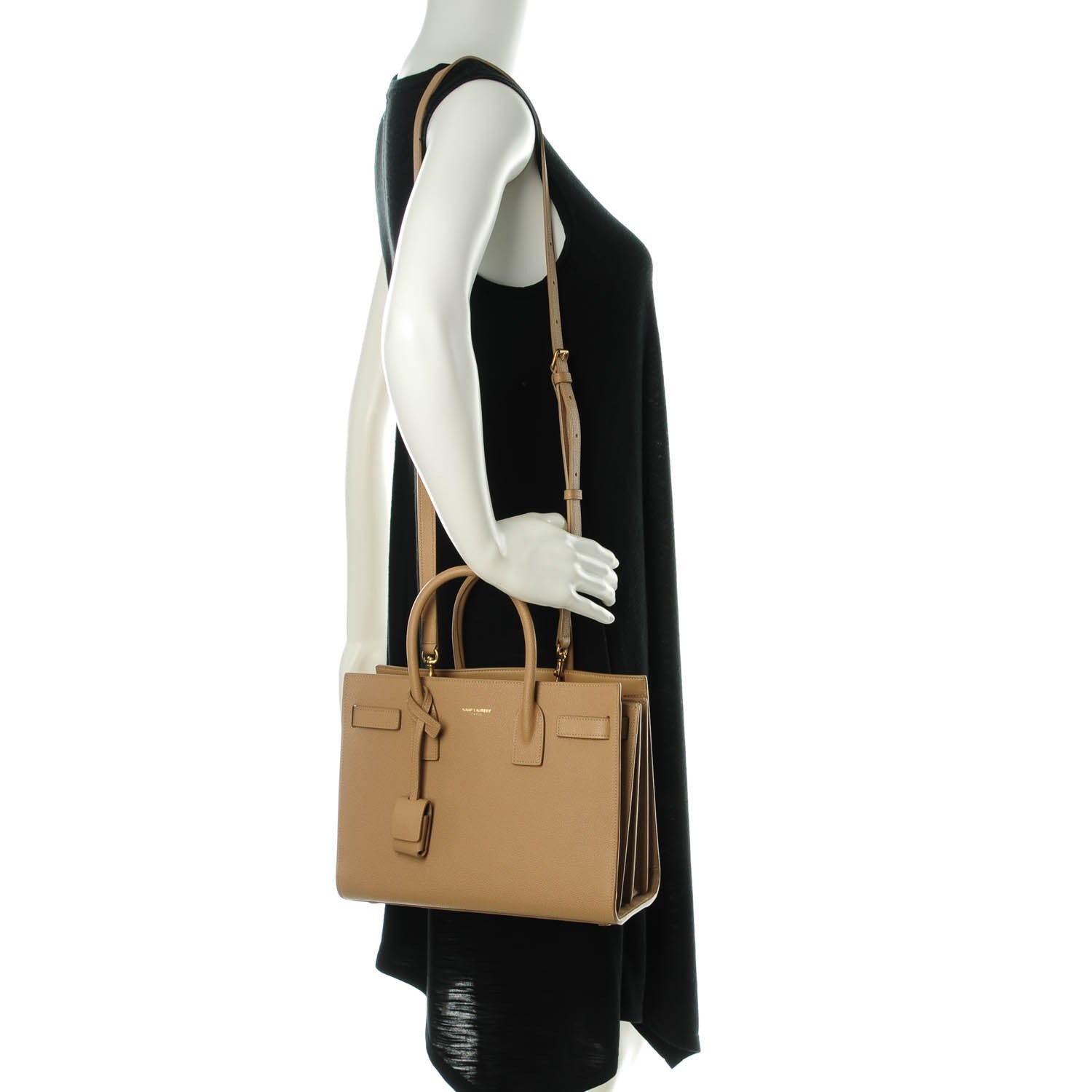Saint Laurent Grained Calfskin Baby Sac De Jour Deep Beige 2 of 7