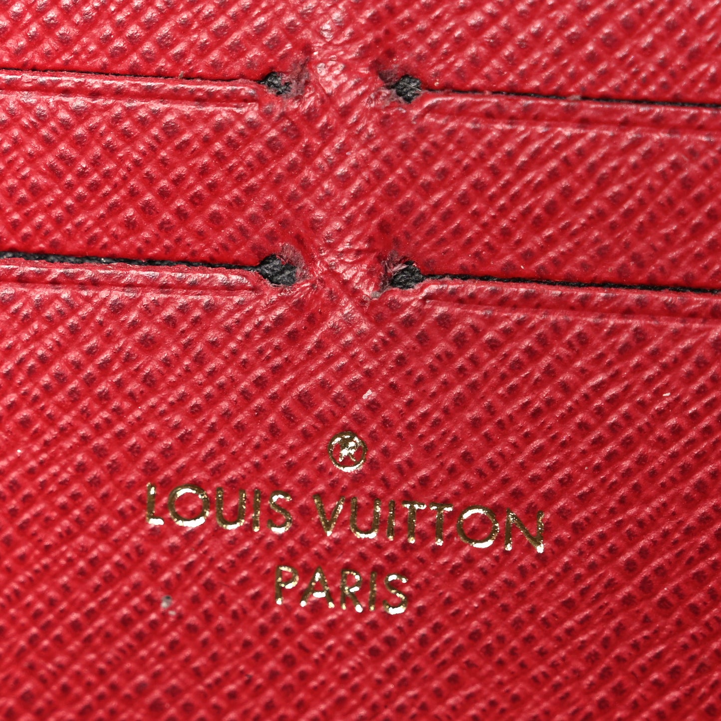 Damier Ebene Clemence Wallet Cherry