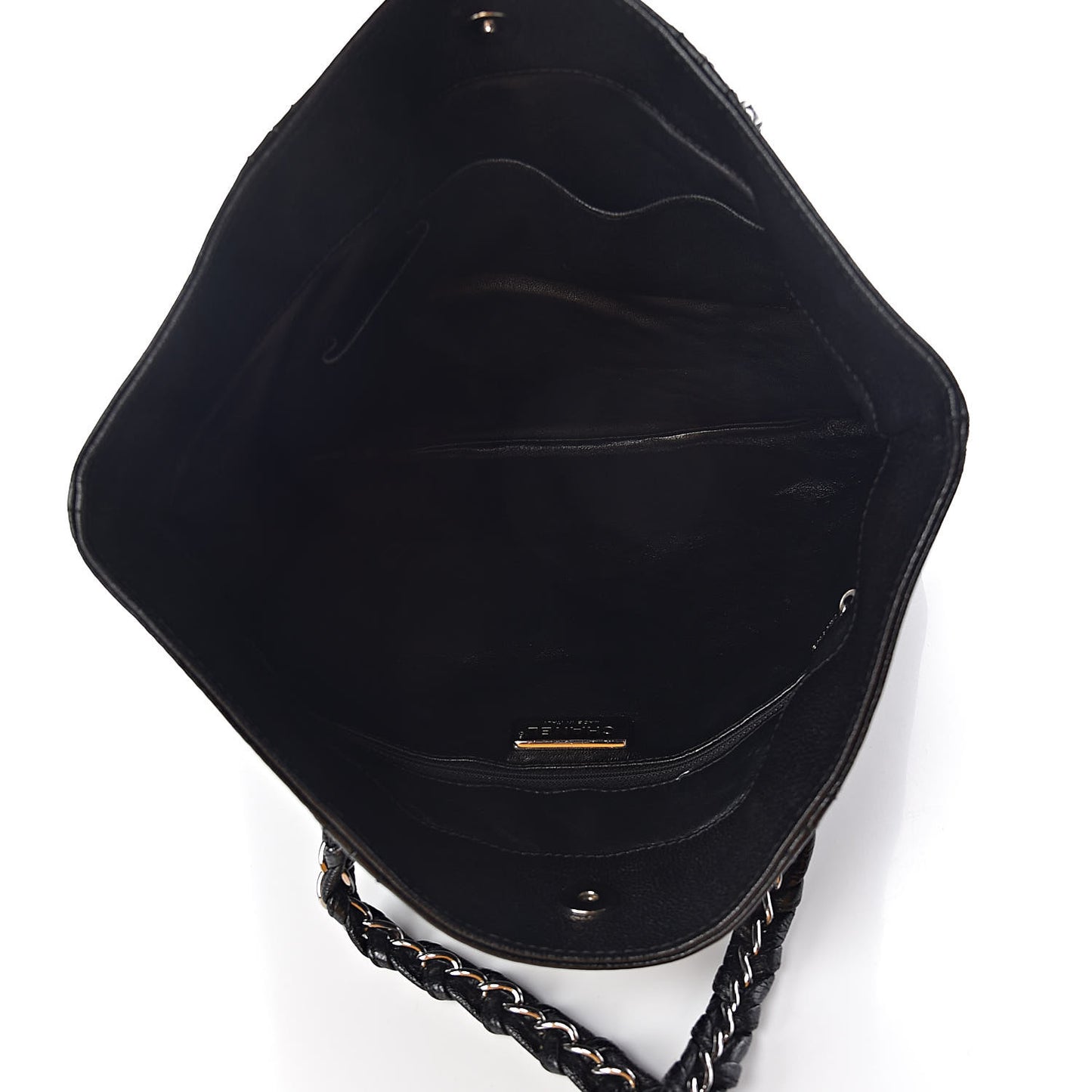 Deerskin Luxe Ligne North South Tote Black