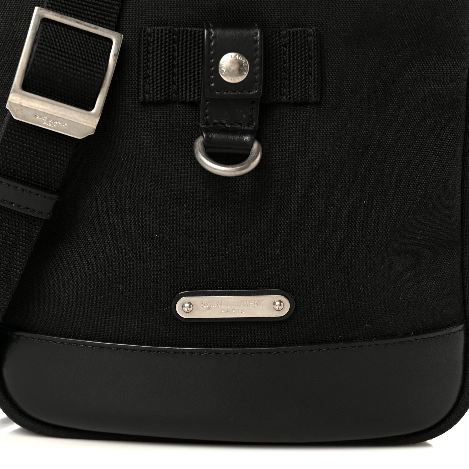 Saint Laurent Canvas Rivington Race Pouch Black 7 of 10