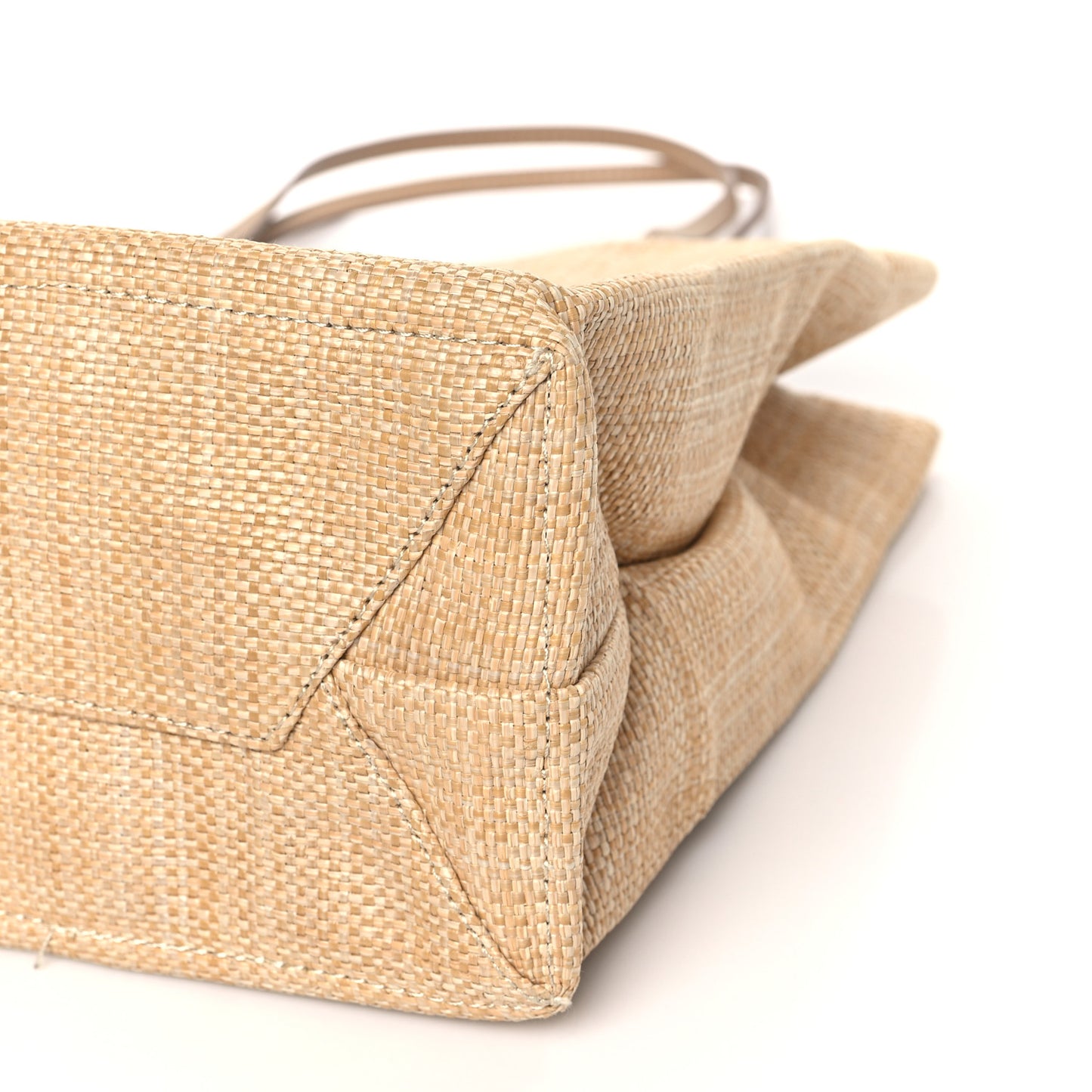 Raffia Logo Tote Naturale