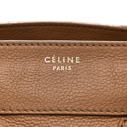 Celine Drummed Calfskin Mini Luggage Camel 10 of 17