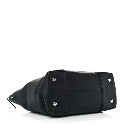 Louis Vuitton Veau Cachemire Soft Lockit MM Black 3 of 11