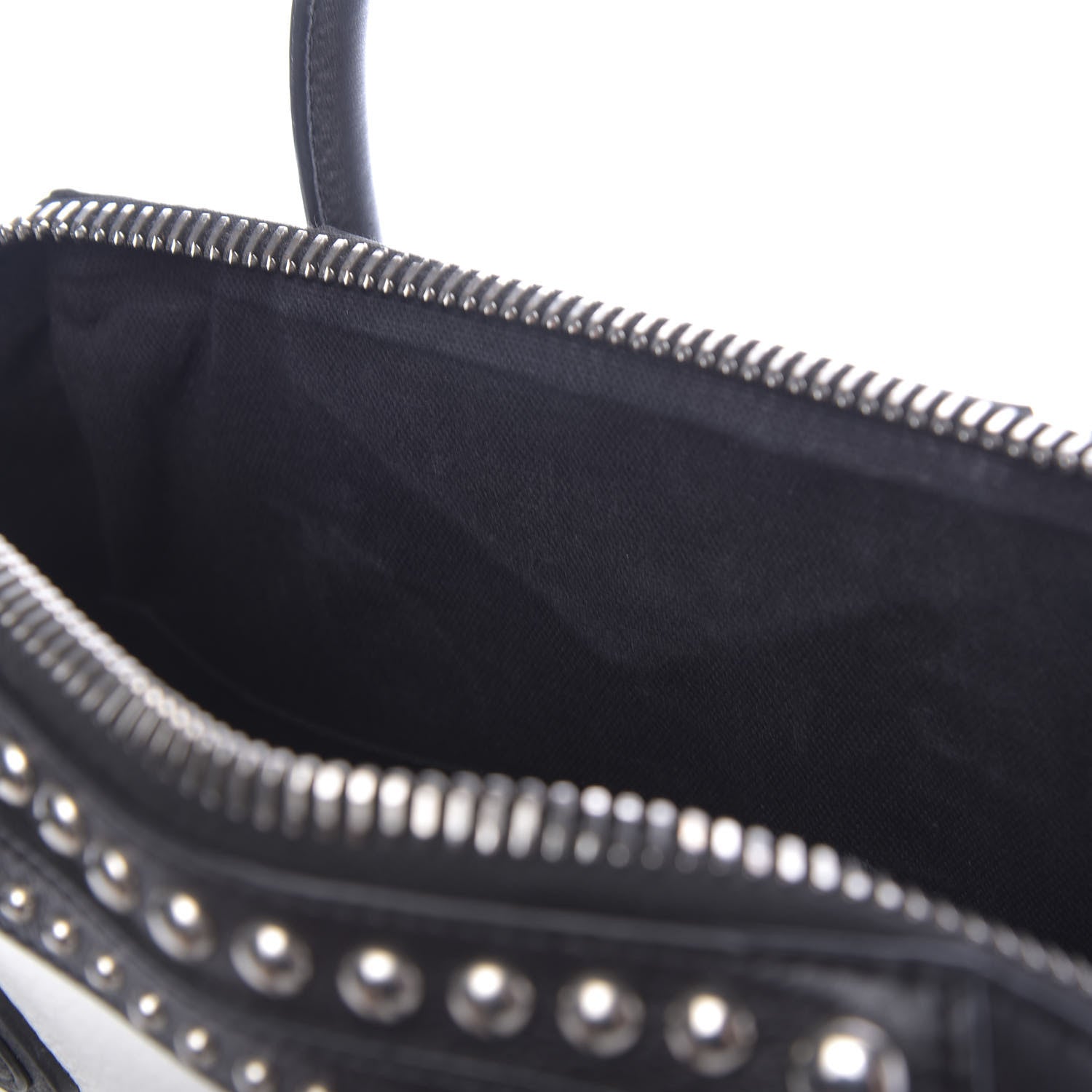 Givenchy Calfskin Small Studded Bi-Color Antigona Black White 8 of 12