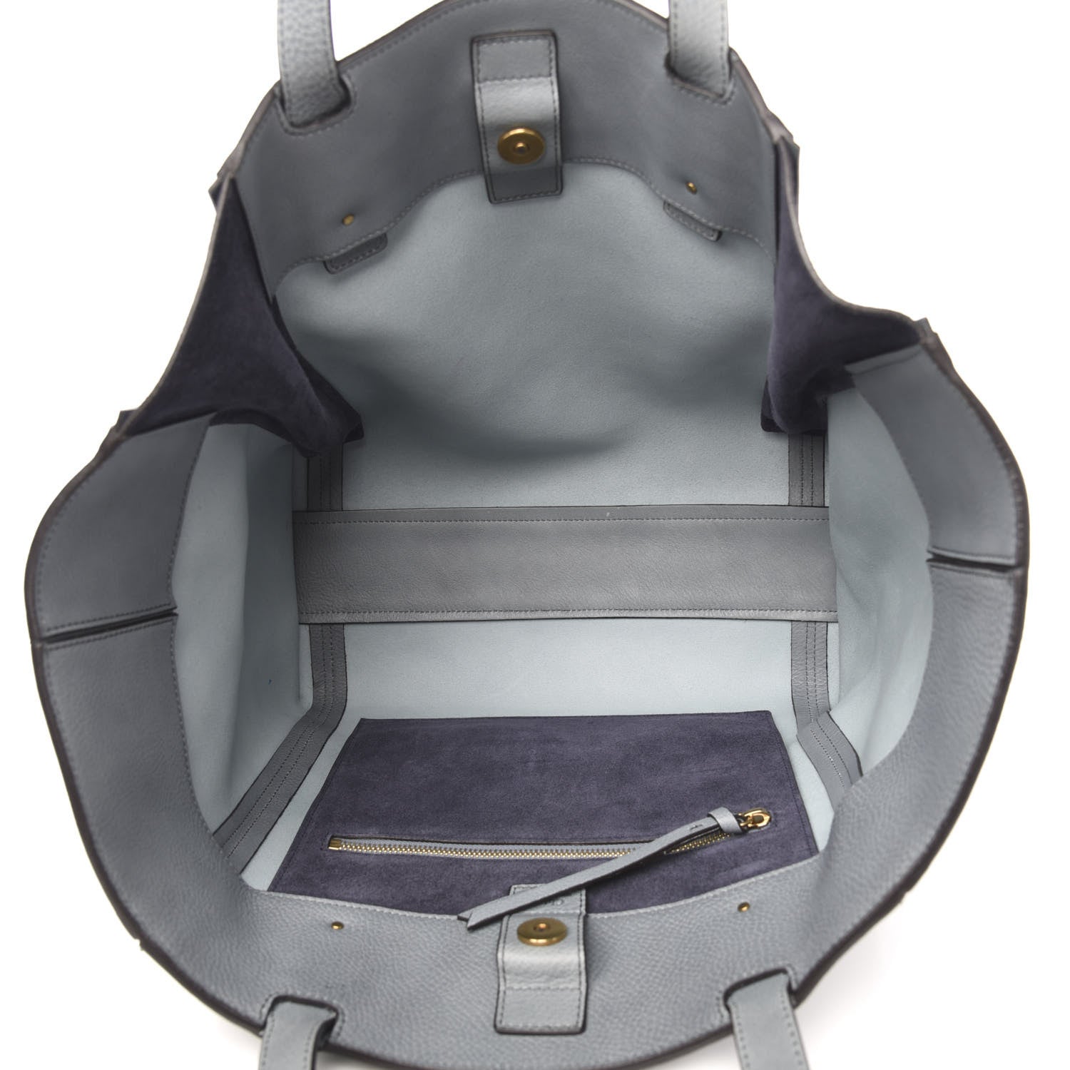 Chloe Smooth Calfskin Medium Milo Shopping Tote Cloudy Blue 5 of 11