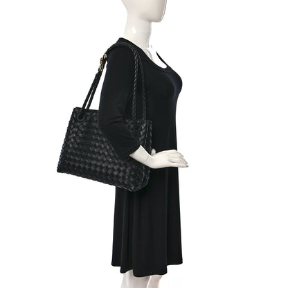 Bottega Veneta Nappa Intrecciato Medium Andiamo Shoulder Bag Black 2 of 8
