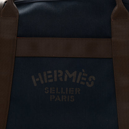 Hermes Toile Sac De Pansage Groom Bleu Navy Feu 10 of 13