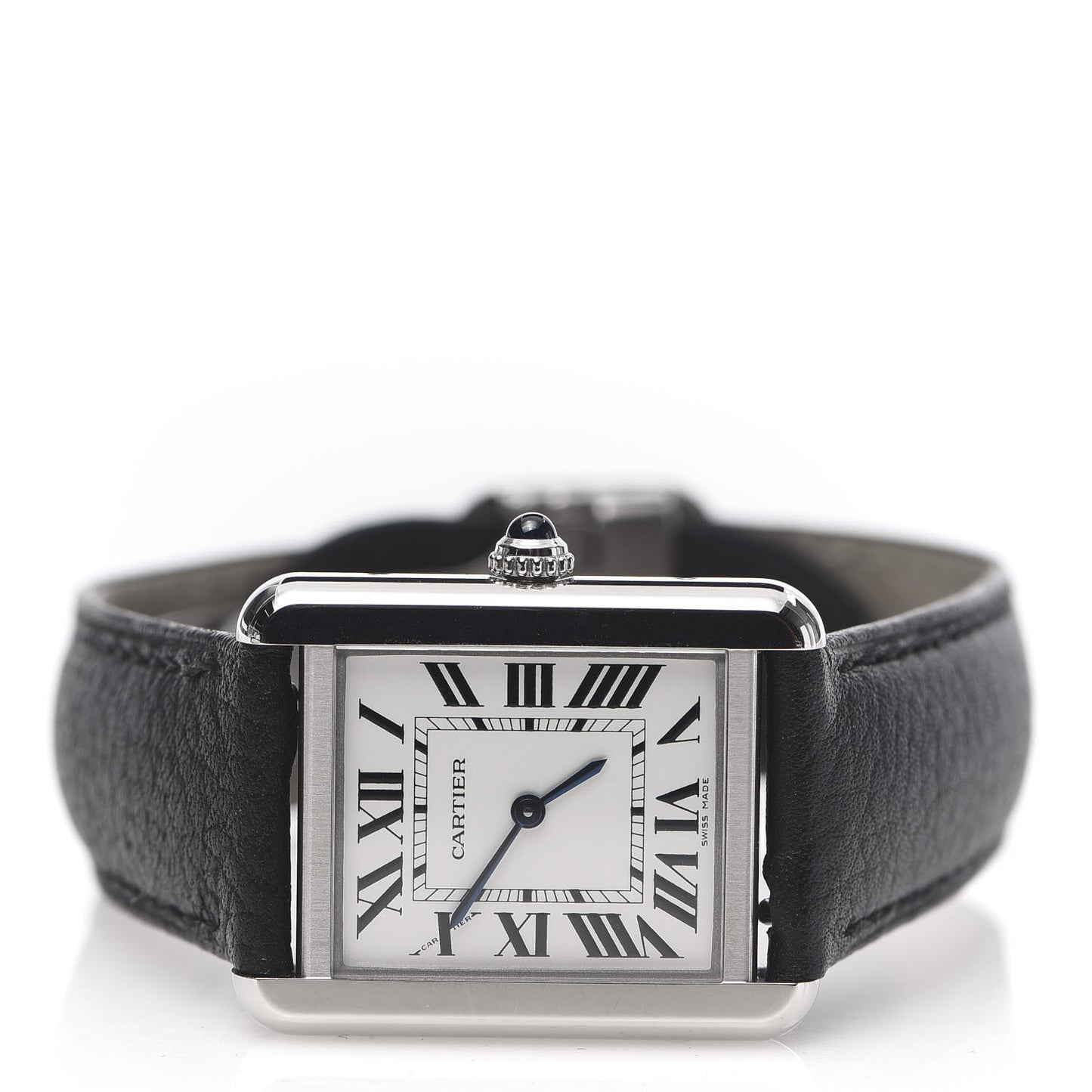 Stainless Steel Calfskin 24mm Tank Solo Quartz Watch