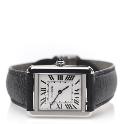 Cartier Stainless Steel Calfskin 24mm Tank Solo Quartz Watch 3 of 9