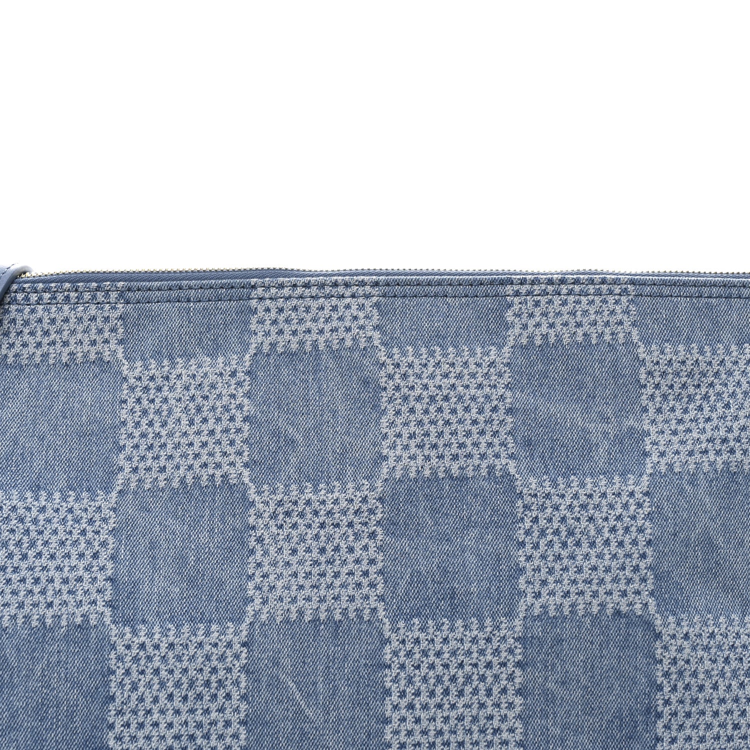Louis Vuitton Damier Denim Vagabond Hobo Blue 7 of 9