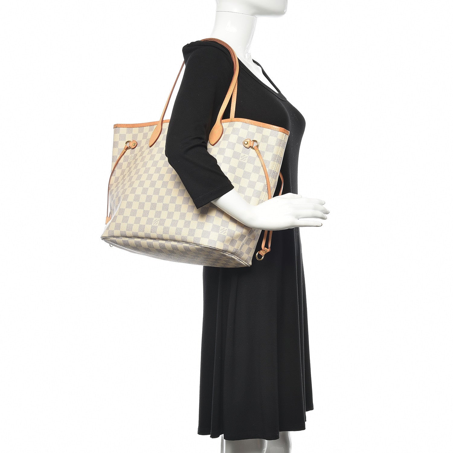 Louis Vuitton Damier Azur Neo Neverfull MM Rose Ballerine 2 of 19