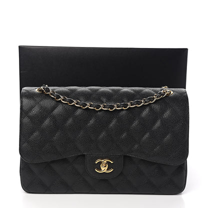 Chanel Caviar Quilted Jumbo Double Flap Black 10 of 10