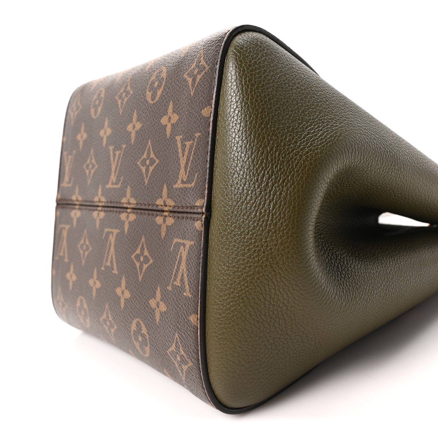Louis Vuitton Calfskin Monogram Fold Tote PM Cream Khaki Black