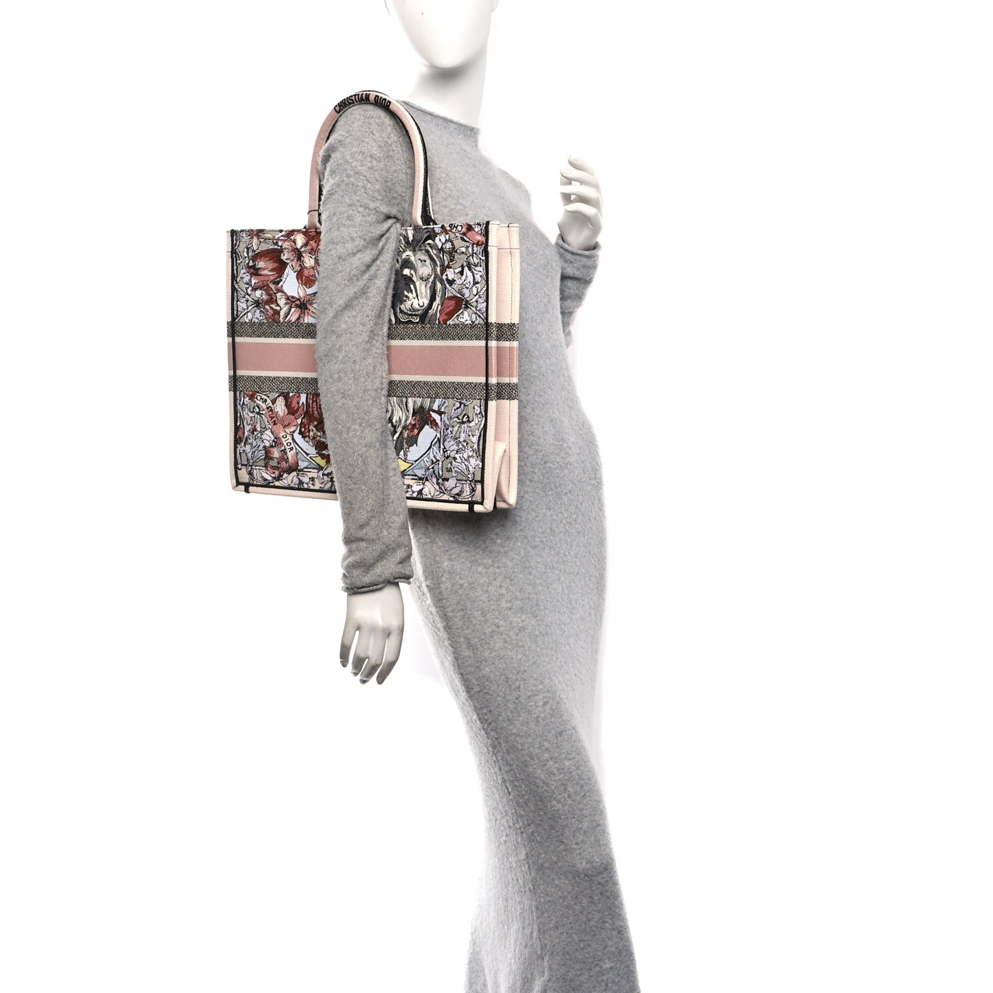 Canvas Embroidered La Force Book Tote Multicolor