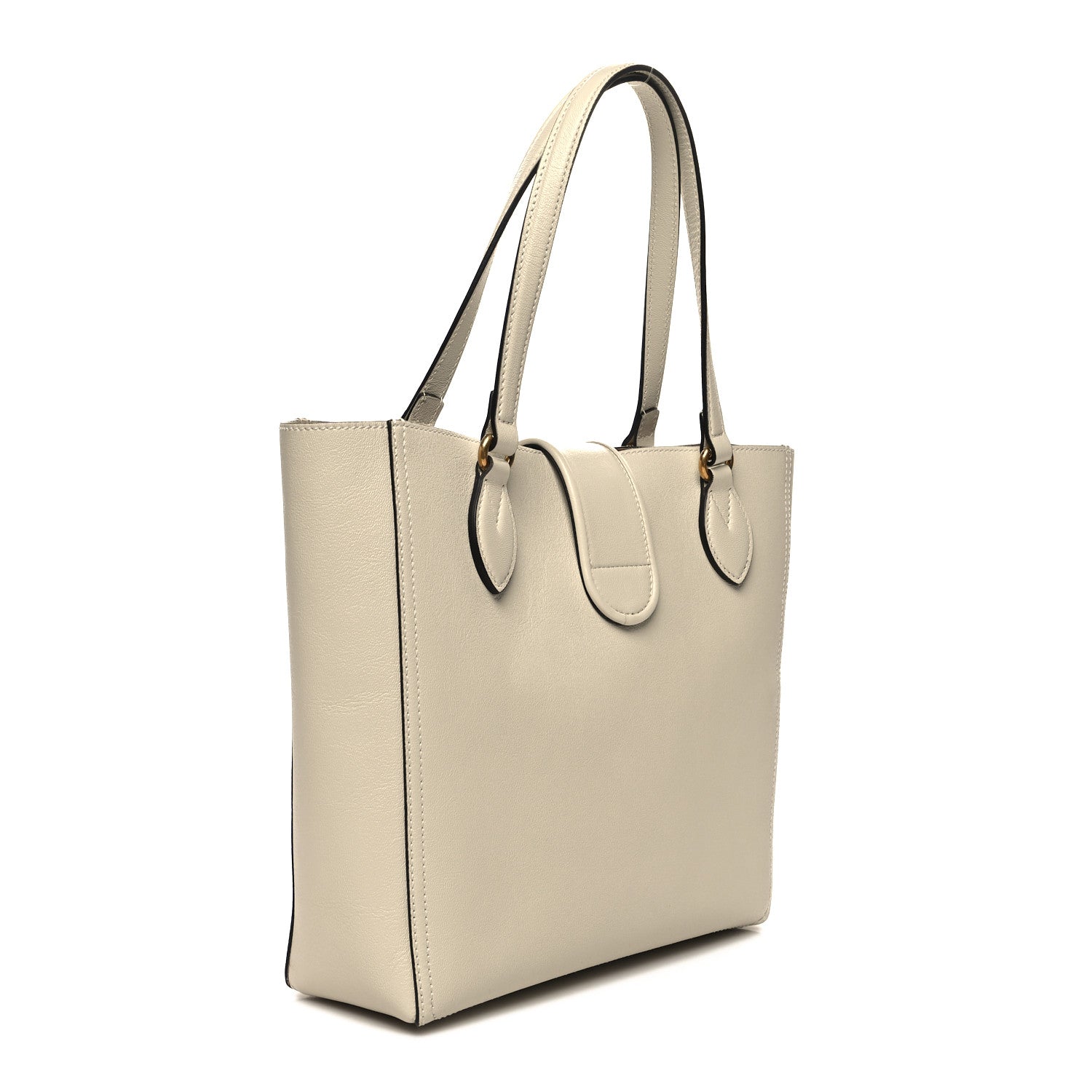 Gucci New Sakai Calfskin Lux Small Dahlia Tote Mystic White 4 of 12
