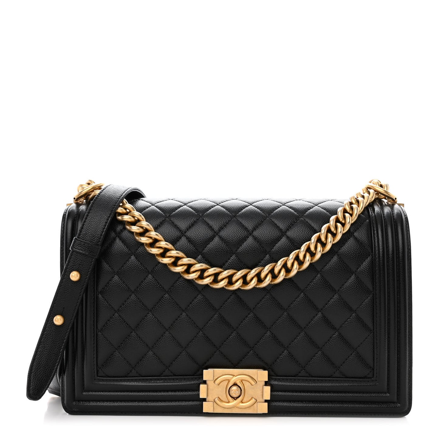 Caviar Quilted New Medium Boy Flap Black