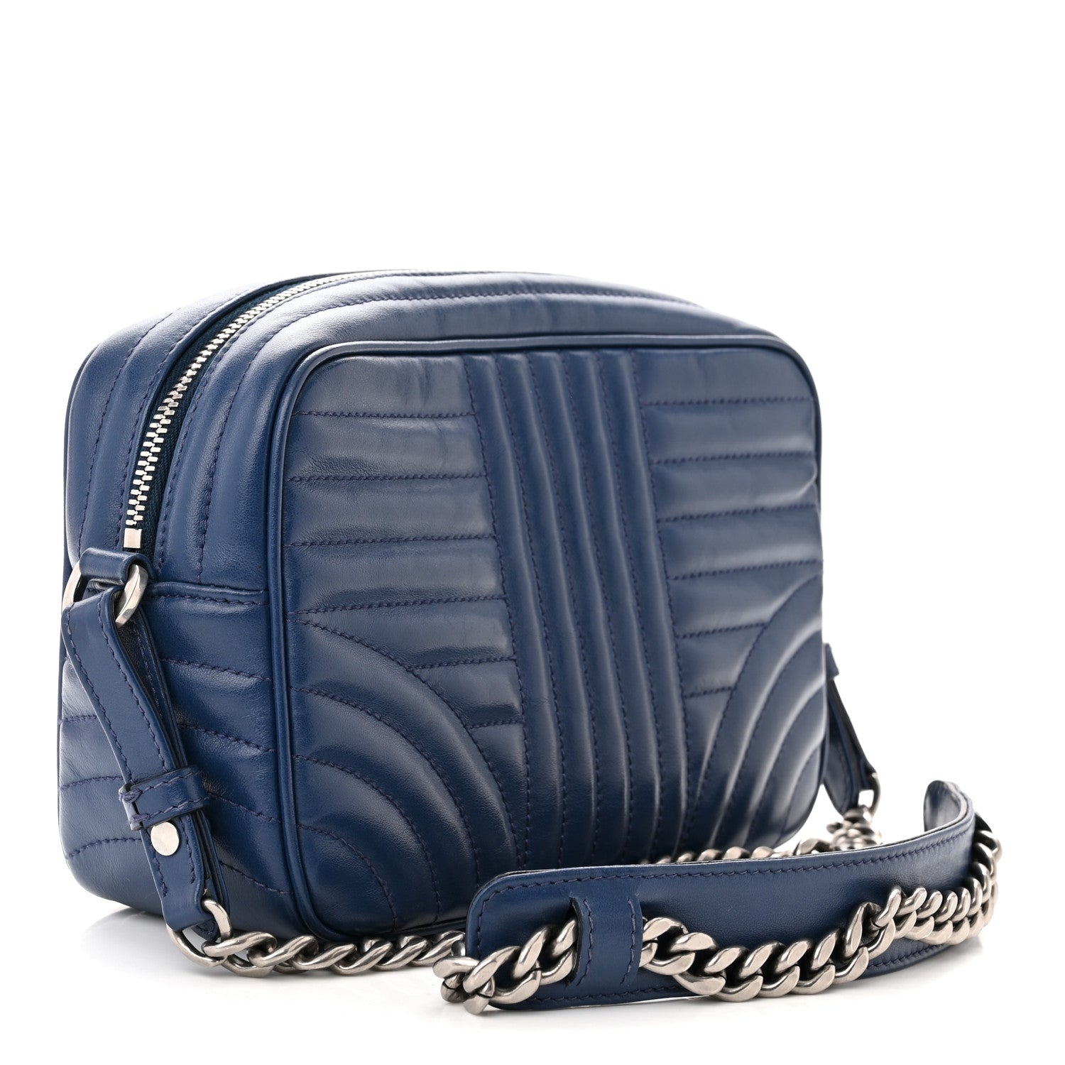 Prada Soft Calfskin Diagramme Crossbody Bag Bleuette 3 of 13