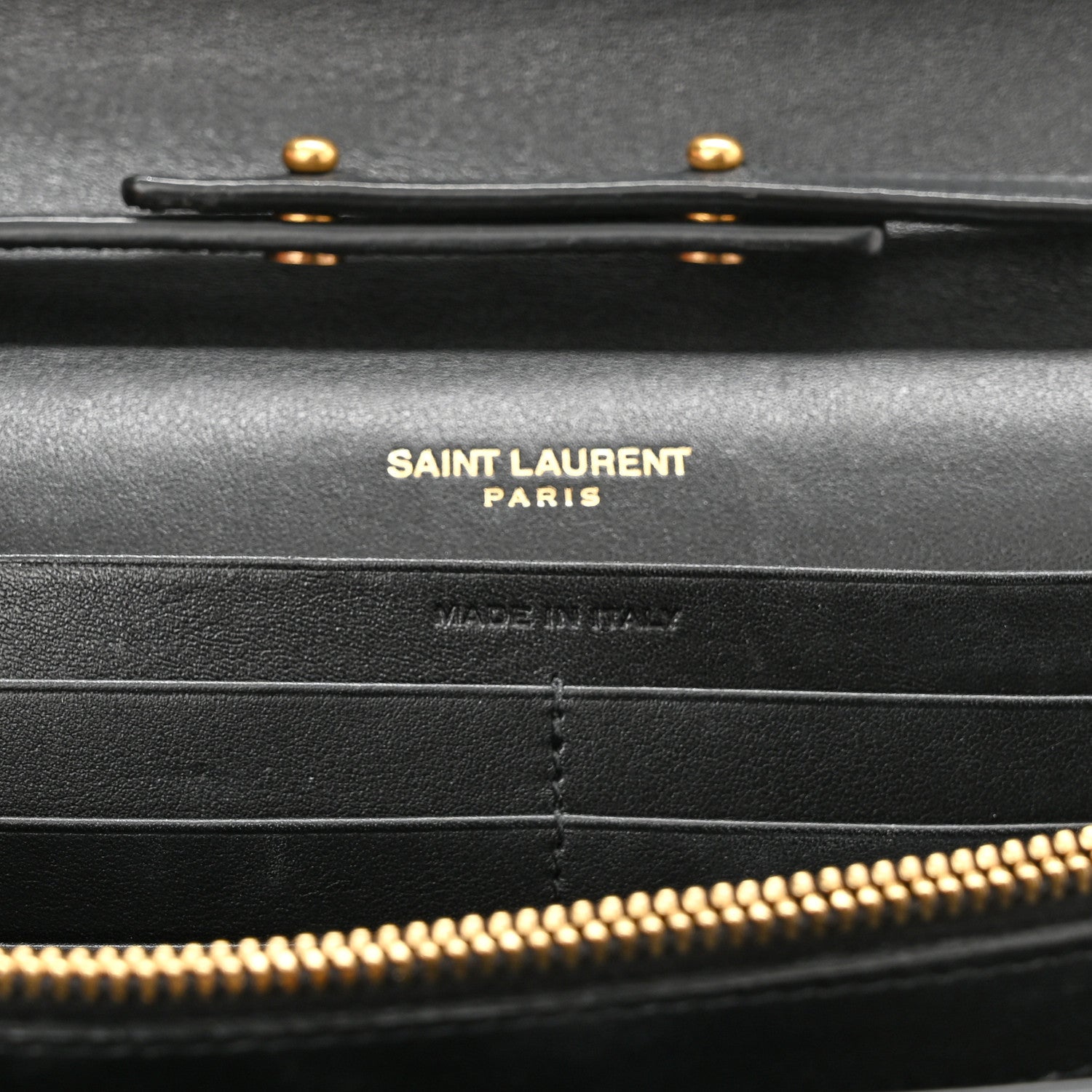 Saint Laurent Patent Monogram Chain Wallet Tortoiseshell 6 of 11