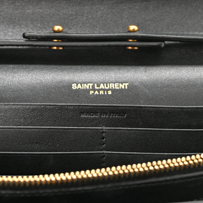Saint Laurent Patent Monogram Chain Wallet Tortoiseshell 6 of 11