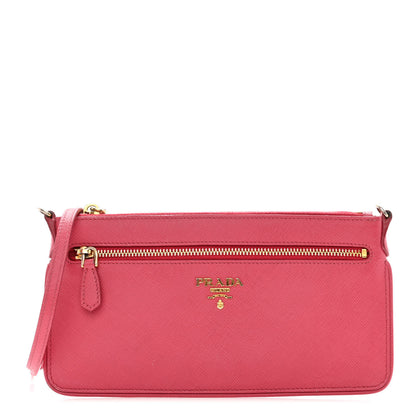 Prada Saffiano Lux Crossbody Bag Peonia 1 of 10