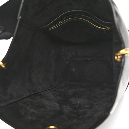 Celine Soft Grained Calfskin Sangle Bucket Bag Black 4 of 9