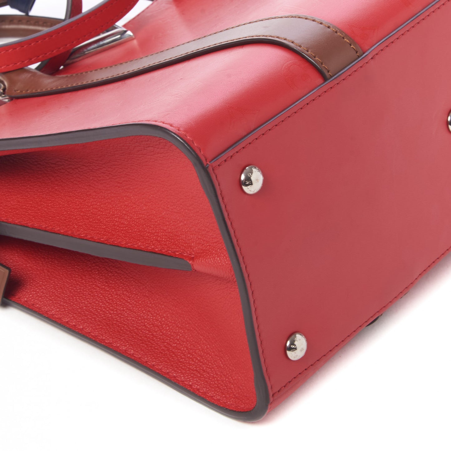 Monogram Cuir Plume Very Tote MM Rubis Noisette