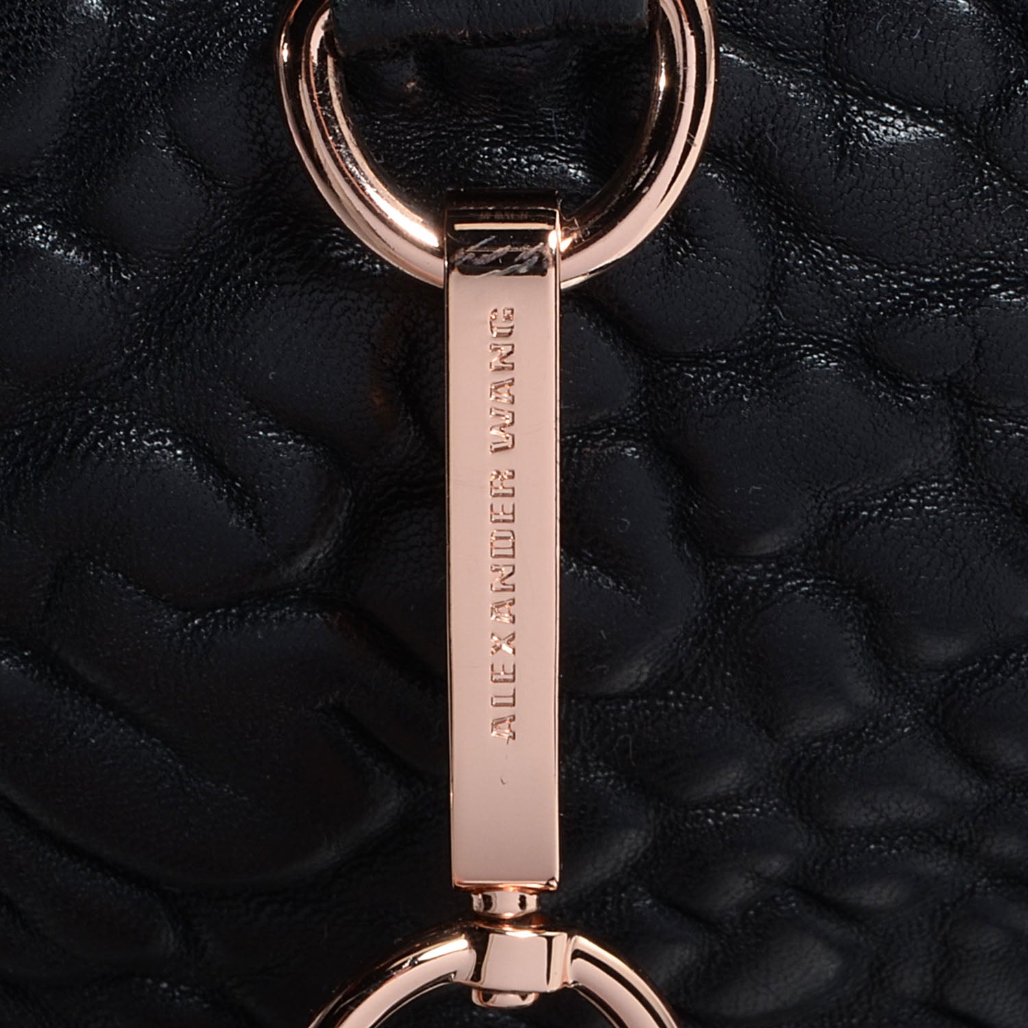 Alexander Wang Pebbled Lambskin Rockie Black w Rose Gold Hardware 8 of 8
