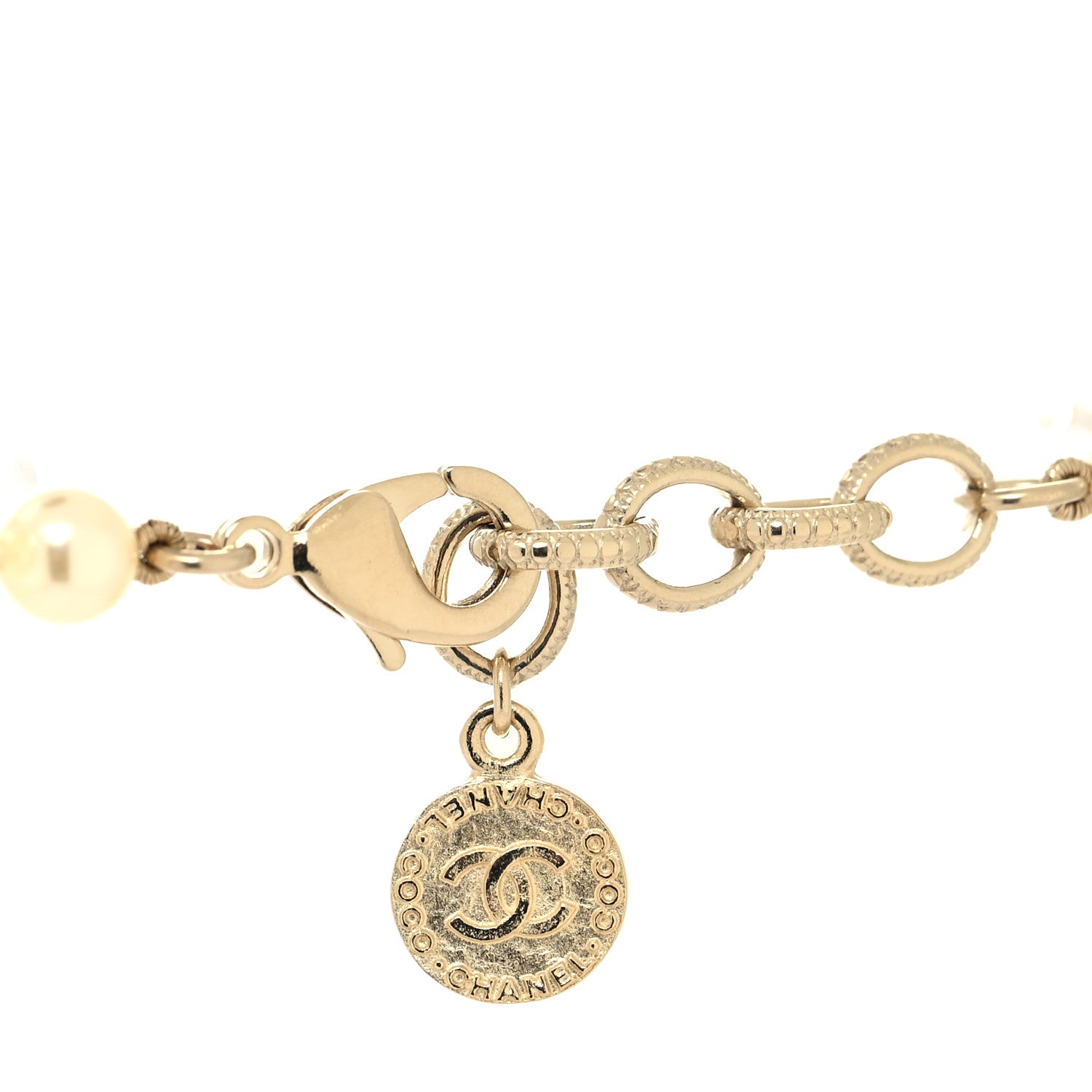 Chanel Pearl CC 100th Anniversary Necklace Light Gold 4 of 6