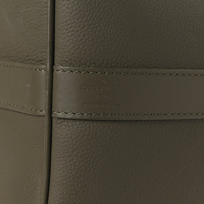 Louis Vuitton Grained Calfskin Aerogram Keepall Bandouliere 50 Khaki 5 of 10