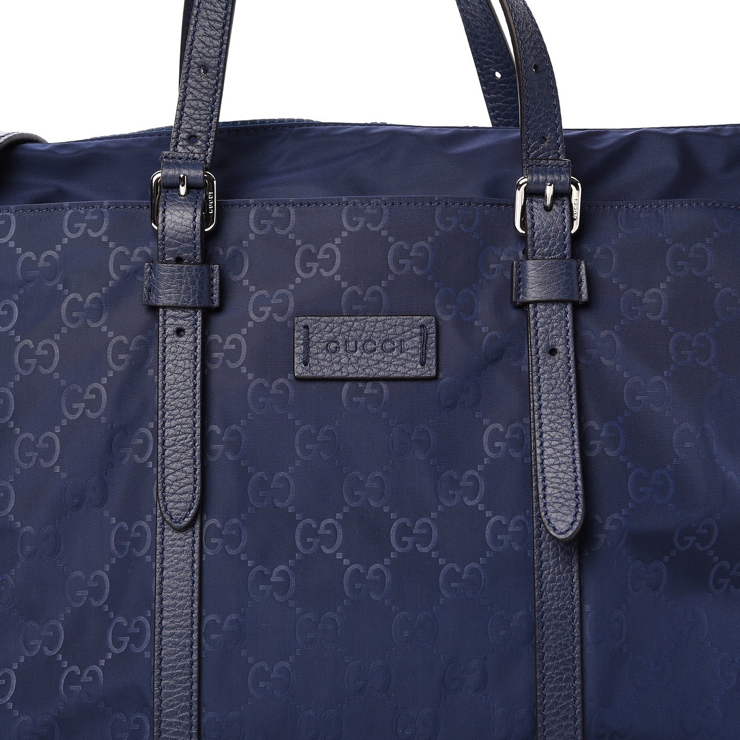 Nylon Monogram Zippered Tote Tide