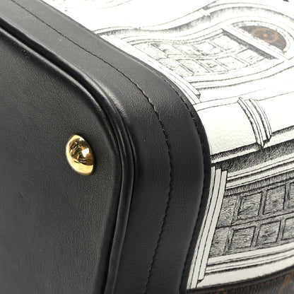 Louis Vuitton X FORNASETTI Calfskin Architettura Noe MM Black White 8 of 10