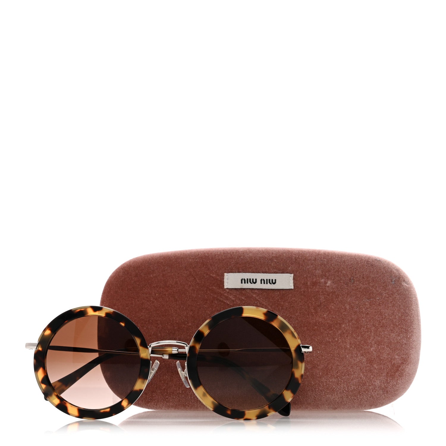 miiu様 Miu Miu Round Sunglasses SMU59U Tortoise 1810987 – FASHIONPHILE
