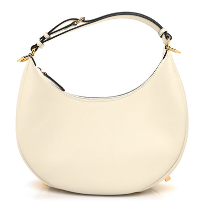 Fendi Vitello Grace Matte Small Fendigraphy Hobo Bag White Ice 1 of 11