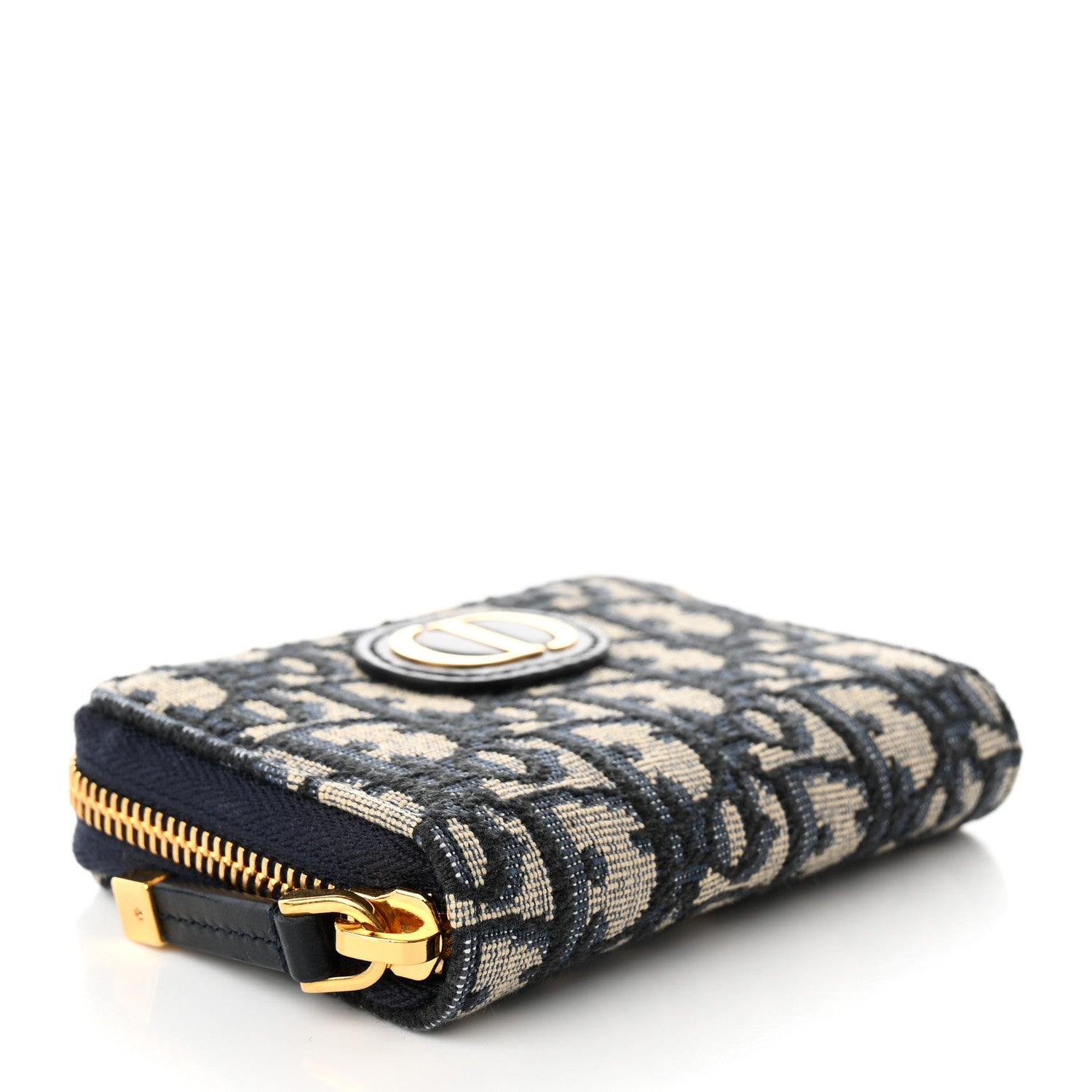 Christian Dior Oblique 30 Montaigne Voyageur Coin Purse Blue