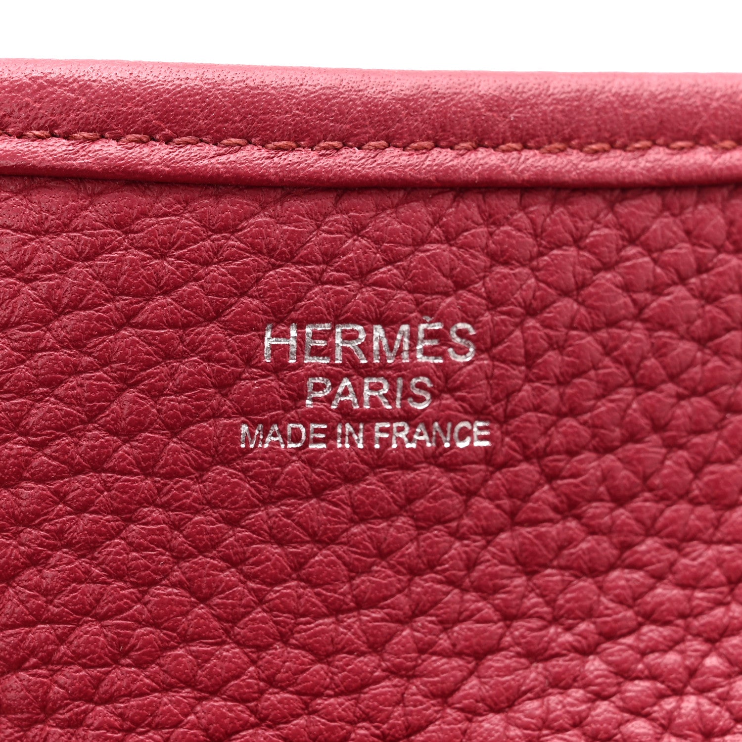 Hermes Taurillon Clemence Evelyne III PM Rouge Grenat 6 of 10